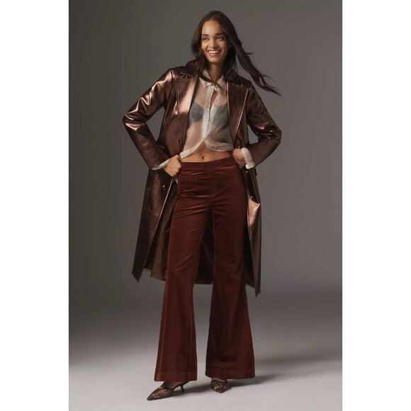 Pilcro Pull-On Mid-Rise Retro Flare Velvet Jeans 29 - Picture 4 of 4